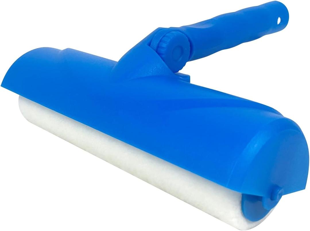 Nichiyo 10 Inch Ceiling Paint Roller with Shield Roller and Shield with Adjustable Head Ceiling Paint Rollers No Drip Roller Splatter-Free Brush Paint Brush for Painting Ceilings Wall (EL01152)