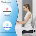 Memory Foam Seat Chair Cushion for Relieves Back Sciatica Pain Tailbone Pain Coccyx Degenerating Disc Orthopedic Osteoarthritis Prostate Cushion Low Back Pain Cushion Hip Shaping (Black mesh)