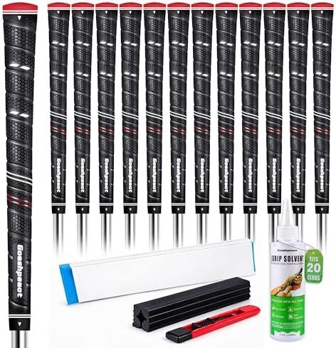 Goashpeaot Wrap Golf Grips 13 Pack with Golf Grip Kit ,Golf Club Grips Outstanding Tackiness and Advanced Surface Texture Enhances Control
