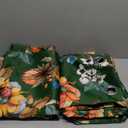 MYSKY HOME Green Floral Blackout Curtains 84 Inch Length 2 Panels Set Black Out Thermal Insulated Energy Efficient Grommet Cottagecore Flower Patterned Vintage Botanical Drapes for Living Room, 52" W