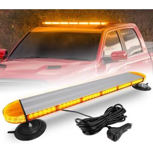 ASPL 31 inch Low Profile Rooftop Emergency Strobe Lights Bar Full Aluminum Flashing Safety Warning Traffic Advisor Lightbar Hazard Snow Plow Light for Trucks Tow Construction Vehicles (Amber)