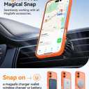 CANSHN Magnetic for iPhone 17 Case, Upgraded [Full Camera Protection] [Compatible with Magsafe] [Translucent Matte] Shockproof Protective Phone Case for iPhone 17 - Orange