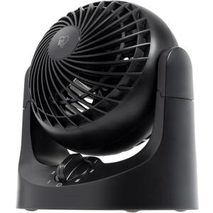 IRIS USA WOOZOO Desk Fan, Air Circulator, 3 Speeds, 32ft Max Air Distance, 112 Adjustable Tilt, 27.5db Quiet Motor, Small Fan for Bedroom, Office, Dorm, Black (MINI)