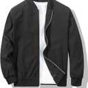 Men's Bomber Jacket Fashion Stylish Lightweight Windbreaker Spring Fall Casual Jackets for Men (XXL)