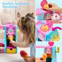 lalalark Ice Cream Maker Toy for Kids, Play Ice Cream Set and Ice Cream Scoop Toy, Pretend Ice Cream Shop, Color Changing Play Food for Kitchen, Birthday Gift for Girl Boy Toddler 3 4 5+ Year Old