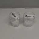 Lioong 2pcs Glass Coffee Cups with Lids,13Oz Ice Coffee Cup With Lids Matcha Glass Tumbler With Straws,Glasses Go to Cups Traveling Mugs For Cold Drinks Smoothie Juice Drinking (400ml)