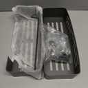 Voldra Adhesive Shower Caddy, 2 Pack Shower Shelves for Inside Shower No Drilling, Aluminum Stick On Showers Organizer with Towel Bar & Hooks Removable Bathroom Shelf Storage Rack(Gray)