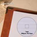 TIEFOSSI A5 Binder 6 Ring Notebook for Women Men, Hardcover PU Leather Journal, Compass Vintage Journal, College Ruled Notebooks for School, Planner, Travel, Work, Organizer (C-Light Brown)