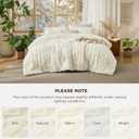 Bedsure Tufted Boho Comforter Set Full Size - Ivory Boho Bed Set, GentleSoft 3 Pieces Farmhouse-Style Embroidery Bedding, Gifts for Woman, Soft Jacquard Full Comforter for All Seasons