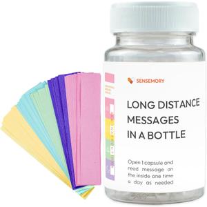 Sensemory Love Capsules Messages in a Bottle, Letters Long Distance Relationships Gifts (50+), Valentine's Day Gifts for Wife, Husband, Boyfriend, Engaged Present for Couples (Long Distance (Blank))