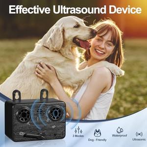 FETUIO Anti Barking Devices for Dogs, with 3 Modes, 50FT Bark Box Dog Barking Deterrent Devices, Dog Barking Silencer Indo