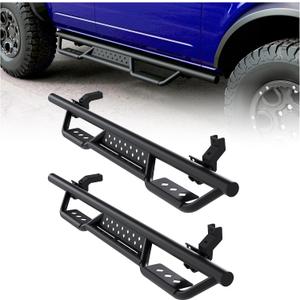 ECOTRIC Running Boards Side Step Compatible with 2021-2025 Ford Bronco 4-Door Models Rock Slider Rails Drop Steps Bar Pair