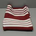 KOZYFLY Striped Outdoor Rug 4x6 Ft Red and White Christmas Front Door Rug Woven Area Rug Washable Indoor Cotton Rugs for Living Room Kitchen Entryway Patio Front Porch Holiday Decor