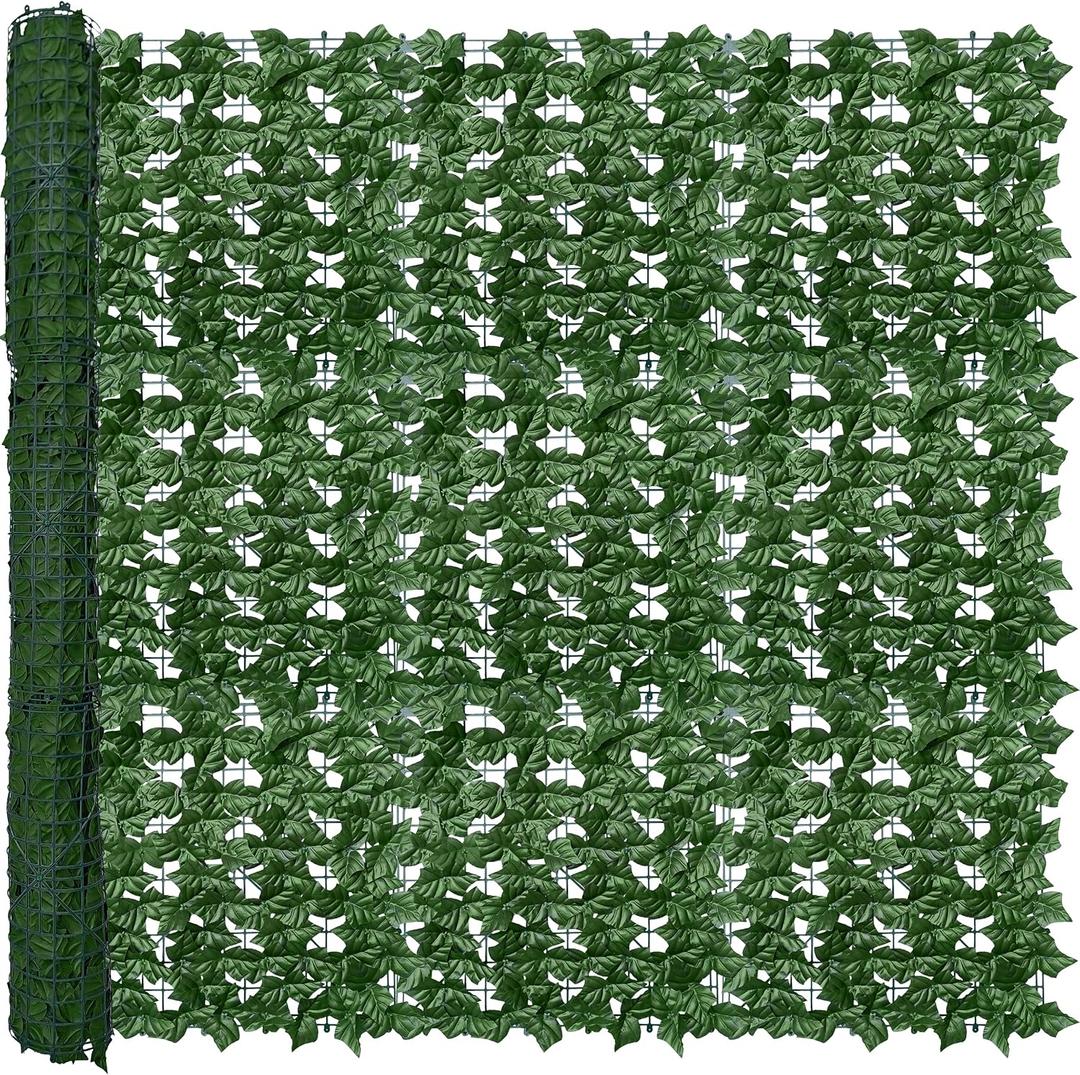 ODTORY Artificial Ivy Privacy Screen Fence Panel, Green 60x120 in UV-Anti Faux Greenery Backdrop, Fake Vine Leaf Hedges Background, Patio/Balcony/Garden/Backyard, Indoor Outdoor Green Decor