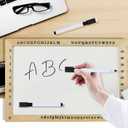 Abaokai Magnetic Dry Erase Markers 24 Pack Whiteboard Erase Markers with Erasers Cap for Whiteboard, Dry-Erase Boards, School, Office and Home, Black