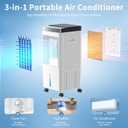 Portable Air Conditioners for Room, Swamp Cooler Portable AC Unit with Large Water Tank, Windowless Evaporative Air Cooler with 3 Speeds, Fast Cooling Room Air Conditioners for Home & Garage