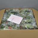 BLOSMON Wedding Table Flower Centerpiece: 10 Pcs 14 Inch Diam Large Crimson White Rose Babys Breath Artificial Flowers Candle Rings Wreaths for Home Party Table Decor Spring Floral Wreath