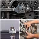 uxcell 2Sets Trailer Nut Kit, Carbon Steel 1"-14 Hex Castle Nut & 1.73" Washer & 2.05" Split Cotter Pin for Spindle, Shaft