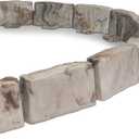 EasyFlex No-Dig Landscape Edging with Anchoring Spikes, 2.7 in Tall Decorative Stone-Look Garden Border, 15 Foot Kit, Brown