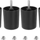 uxcell 2.6 inch Plastic Furniture Legs, Set of 4 Round Tapered Table Sofa Cabinet Bed Legs, Replacement Furniture Couch Feet with M8 Hanger Bolts