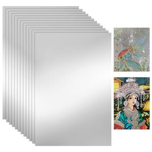 PH PandaHall 50 Sheets Aluminum Foil Sheets 7.8x11.8 Inch Metal Sheet Deco Foil for Embossing Metal Tooling Painting Classroom Embossed Art Project Home Ornamnet DIY Crafts, 70um Thick, Silver