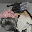 EBYTOP 2023 Old Lady Costume for Kids Granny Dress Halloween Accessories for Girl 7T