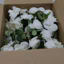 Silk Flower Wall Panels Backdrop 15 * 15inch- 12Pcs Wedding Wall DIY 3D Floral Panels Handmade Fake Flower Screen for Photo Photography Party Event Baby Shower Wall Background Dcor-White (White Style -12Pack)