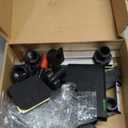 8.3"-9.5" Height Mini Fridge Stand, Washing Machine Pedestal with 4 Strong Feet, Adjustable Small Laundry Riser for Dishwasher, Multi-functional Universal Platform for Home Appliance, Black