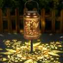 Hummingbird Solar Lanterns Outdoor Waterproof, Birthday Gifts for Women Mom Grandma, Hanging Solar Lantern Garden Decor for Yard, Patio, Backyard, Porch