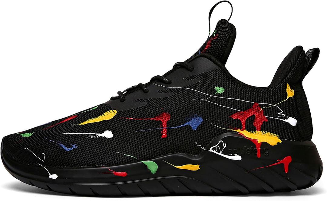 Soulsfeng Kids Tennis Shoes Lightweight Breathable Boys Running Shoe Fashion Walking Sneakers for Girls (Little Kid/Big Kid), Size 5.5 