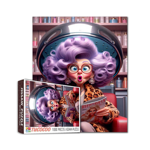 Old Lady Jigsaw Puzzles Old Woman 1000 Pieces for Adult Grandma Intellectual Decompressing Fun Family Game Challenging for Family Friend Game 19.7 x 27.6 Inch