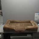 Comfort Expression Orthopedic Dog Bed for Large Dogs 35x22 Inch, Waterproof Supportive Egg Crate Foam Large Pet Bed with Removable Bolsters, Dog Couch with Washable Cover & Non-Slip Bottom, Brown