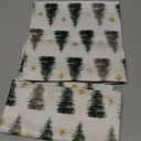 Ancordivo Christmas Tree Pillow Covers 18x18 Inch Set of 2 Green Xmas Trees Snowflake Outdoor Throw Pillows Winter Holiday Neutral Vintage Pillowcases for Couch Home Decor