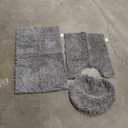 Eanpet Bathroom Rugs Sets 3Piece Bath Mat Solid Bath Rug Floor Mats Washable Shower Rug with U-Shaped Contour Rug Toilet Lid Cover