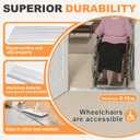 Aluminum Door Threshold - 36" L x 3" W Exterior Floor Transition Strip with Pre Drilled Holes and Expansion Screws, Non-Slip Fluted Saddle Threshold Flat Profile Threshold, Prevent Dust & Airflow