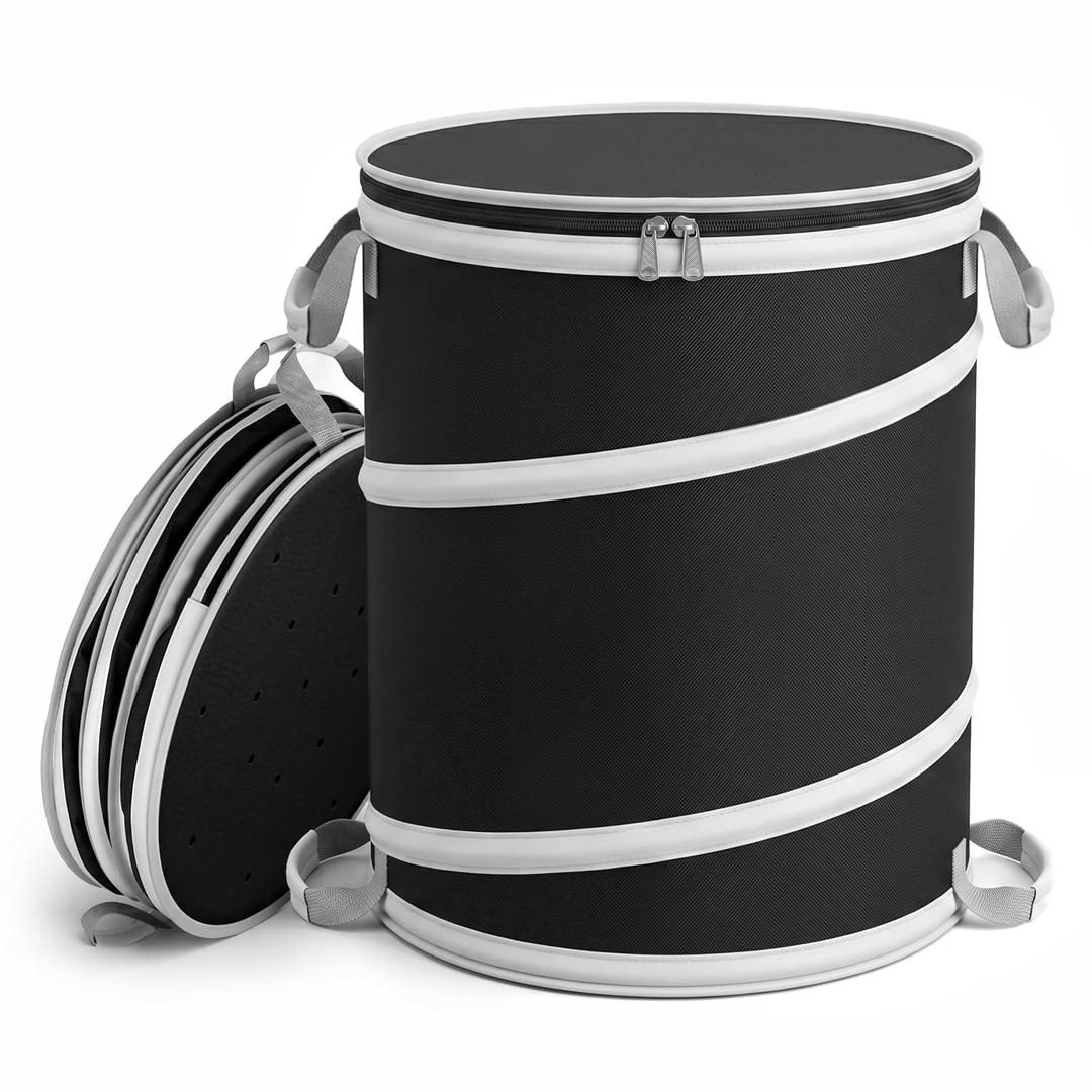 23 Gallon Collapsible Trash Can with Hard Bottom
