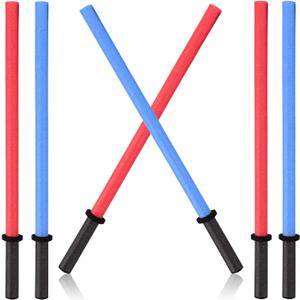 29-Inch Pool Noodles Foam Saber Toy Light Swords - Kids Bulk Party Favors - Ideal for Pools, Backyard, Summer Outdoors Play (6 Pack)