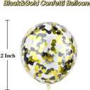 Black and Gold Balloons Garland Kit, 124 Pieces Metallic Chrome Gold Balloon for Birthday Party, Wedding, Baby Shower, Gradution, New Year Party Supplies Decorations