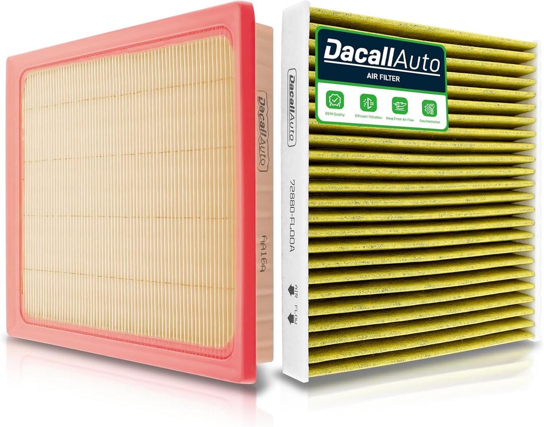 Activated Carbon Cabin & Engine Air Filter Set fit for Subaru Outback (2020-2026), Crosstrek (2021-2024), Ascent (2019-2026), Legacy (2020-2025), Replace Part NO. 72880FL00A 16546AA16A