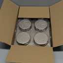 2 Pack Hamburger Bun Pan, Nonstick Hamburger Bread Forms 4 Inch Cake Pan Mini Round Disc Pan for Baking Burger Buns English Muffin Whoopie Pies Muffin Top (Set of 2, Gold)