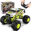 Scientoy Remote Control Car, 20KM/H Monster Truck Toys for Ages 5-7, 1:16 Scale All Terrain RC Cars for Boys & Girls Age 4-7, 2.4Ghz Off Road RC Truck, Christmas Birthday Gift for Kids (Green)