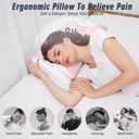 VipOpen Memory Foam Ergonomic Pillows Orthopedic Pillow for Side Sleepers Sleeper Neck Pain Bed Back Cervical Shoulder Ergonomic