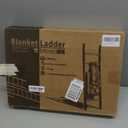 Blanket Ladder for The Living Room 6-Tier, Wooden Decorative Quilt Holder for Bed Room, Wall-Leaning Wood Towel Rack for BathroomRustic Farmhouse Ladders for Display (Black Wash)