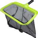 Sepetrel Swimming Pool Leaf Skimmer Net,Reinforced Frame Deep Rake Net (Plastic Edge)