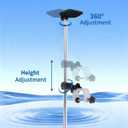 Telescopic Transducer Pole Mount, Upgraded Portable Transducer Mounts with 360 Degree Adjustable Large 3.31inch Clamp Opening for Boats, Canoes, and Kayaks
