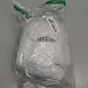 Lecloud White Fabric Shower Curtain 72x72 Inches, Boho Tufted Plaid Striped Shower Curtain Set for Bathroom, Chic Textured Cloth Shower Curtain, White, 72"W x 72"L (Pack of 1)