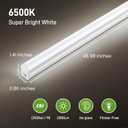 Pak 4FT LED Shop Lights, 2300LM 6500K Cool White, 20W Energy Efficient Linkable Ceiling and Under Cabinet Lighting, T5 Integrated Utility Fixture for Garage, Workshop, Basement, FCC Certified, 4 Pack