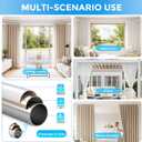 White Tension Curtain Rod 41-126 Inch Outdoor Curtain Rod No Drilling 1pcs