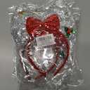 2 x CHUN-YAN Christmas Headbands for Women - Glitter Christmas Bow headband - Berry Design for Holiday Headwear - Hair Accessories Holiday Party Favors