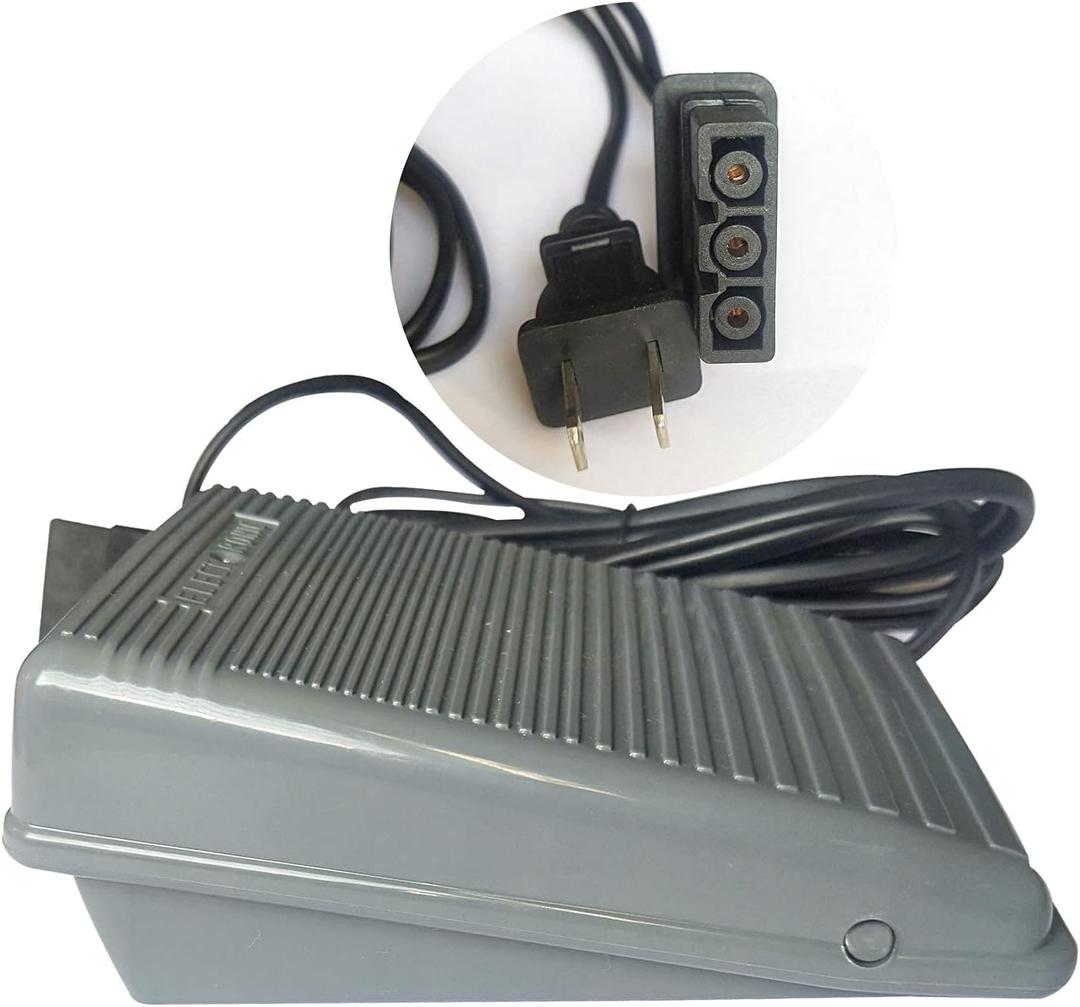 Sewing Machine Foot Pedal Speed Control with Power Cord for Brother Bernina Babylock Riccar and Viking J00360051